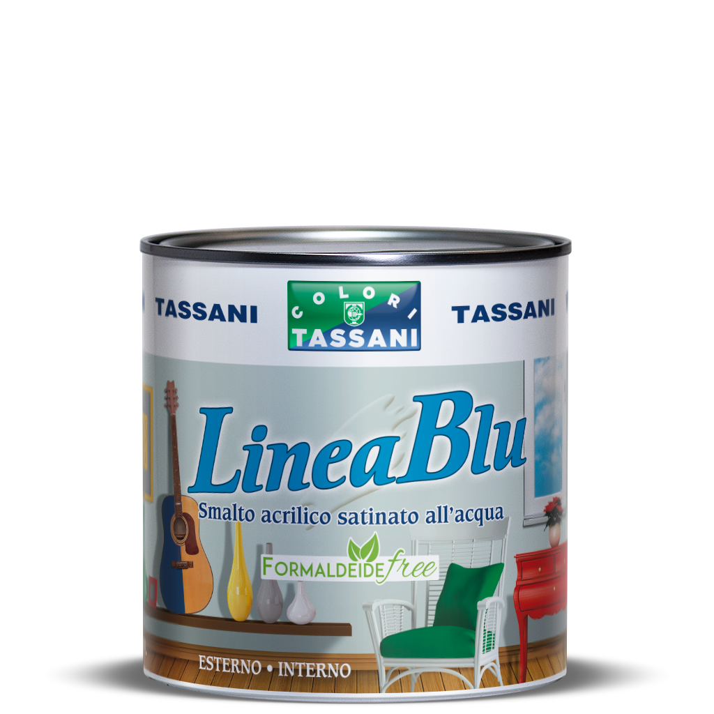 LINEA BLU SATINATO SMALTO AD ACQUA BIANCO  0,750ML TASSANI