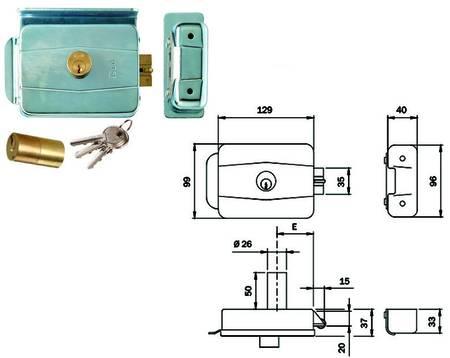 ELETTROSERRATURA PER CANCELLI CON TETTO REVERSIBILE 505 ISEO