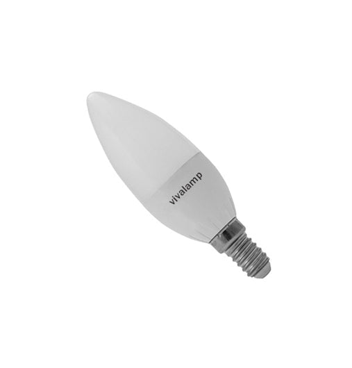 Lampadina a Led E14 6w Candela oliva 4200 K